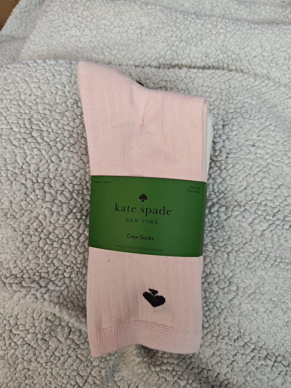 Kate Spade New York Pink 6 Pair Crew Socks